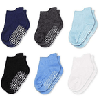 AHC Baby Socks Anti Slip Anti Skid Soft Cotton Blended Ankle length Socks With Grip | Grocsy