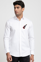 Guitar Embroidery Shirt by Hilo Design | Grocsy