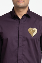 Heart Embroidery Shirt by Hilo Design | Grocsy