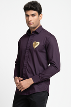 Heart Embroidery Shirt by Hilo Design | Grocsy