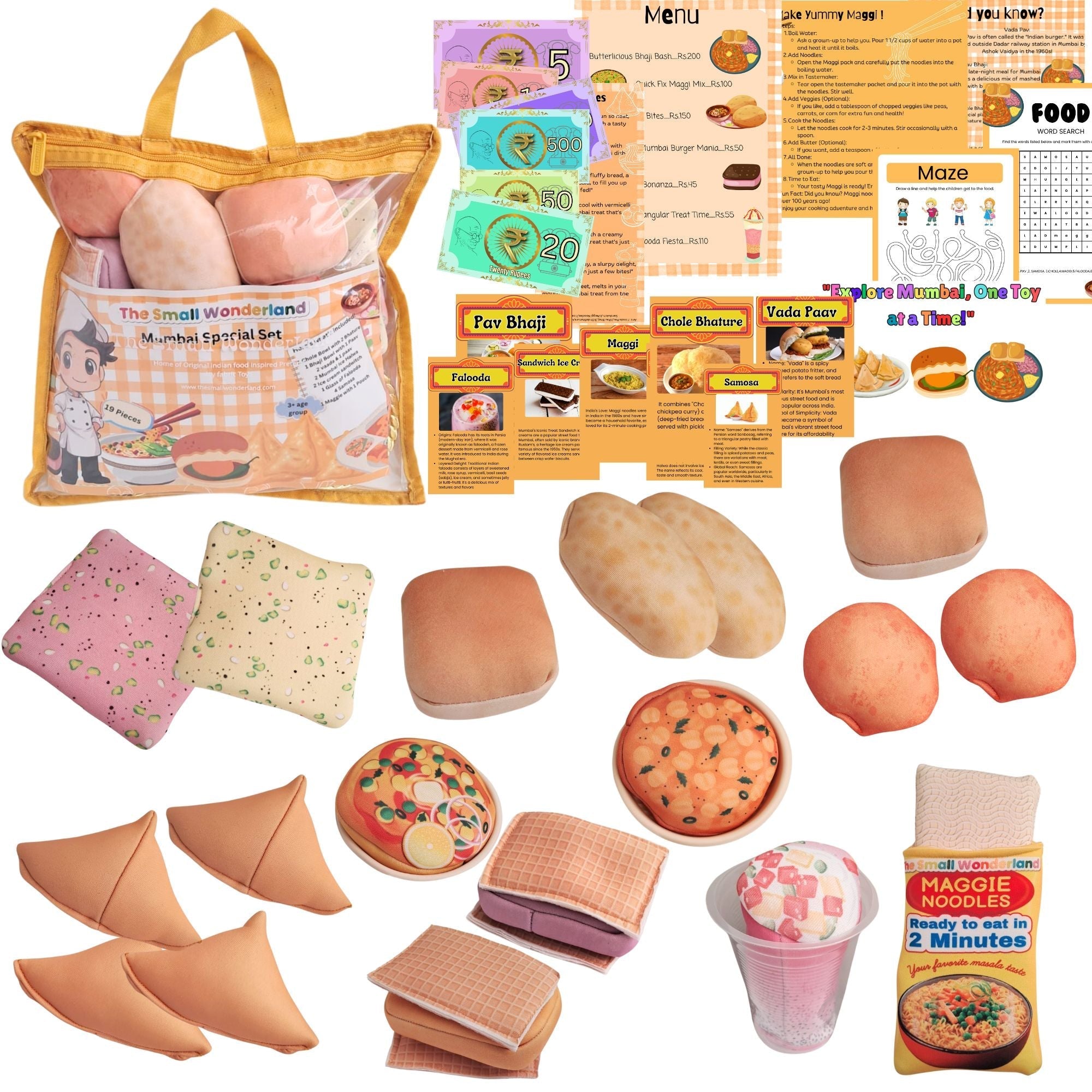 The Small Wonderland Aamchi Mumbai Pretend Play Food Toys- Indian food inspired kitchen toys | Grocsy
