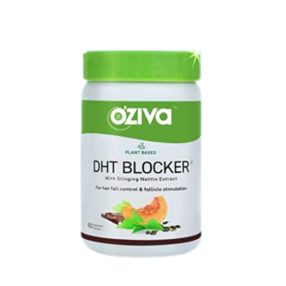 OZiva Plant Based DHT Blocker For Hair Fall Control With Stinging Nettle Extract | Grocsy