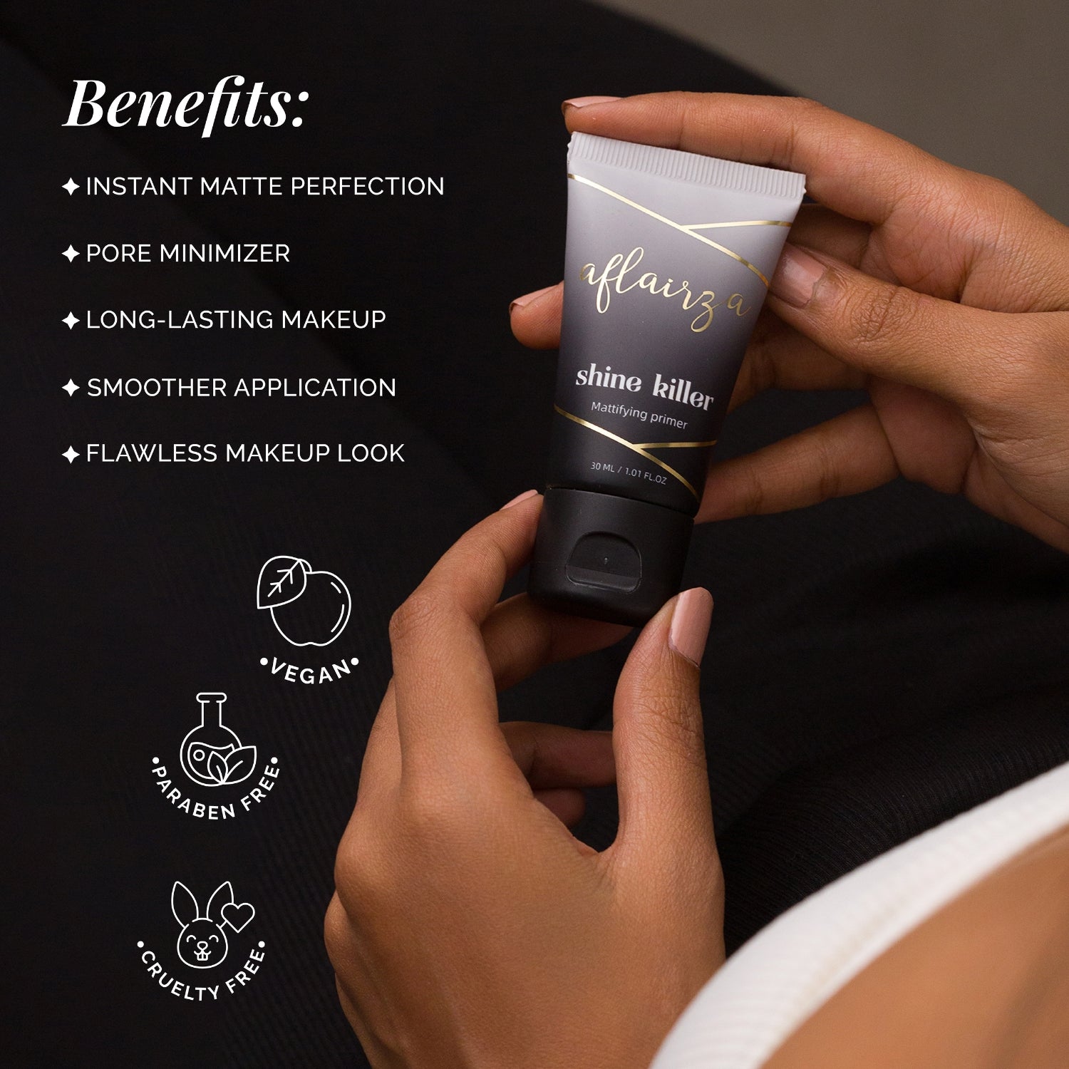 Aflairza Shine Killer Mattifying Primer-Perfect Makeup Base for Oily & Combination Skin | Grocsy