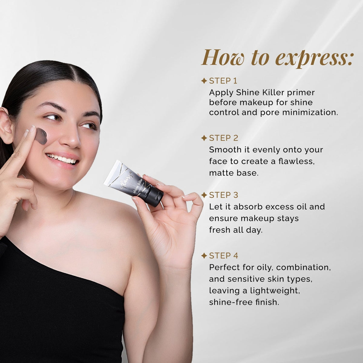 Aflairza Shine Killer Mattifying Primer-Perfect Makeup Base for Oily & Combination Skin | Grocsy