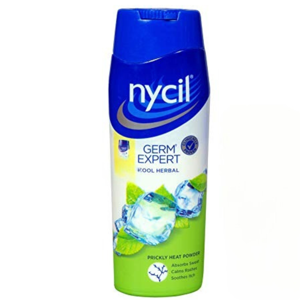 Nycil Germ Expert Cool Herbal Prickly Heat Talcum Powder | Grocsy