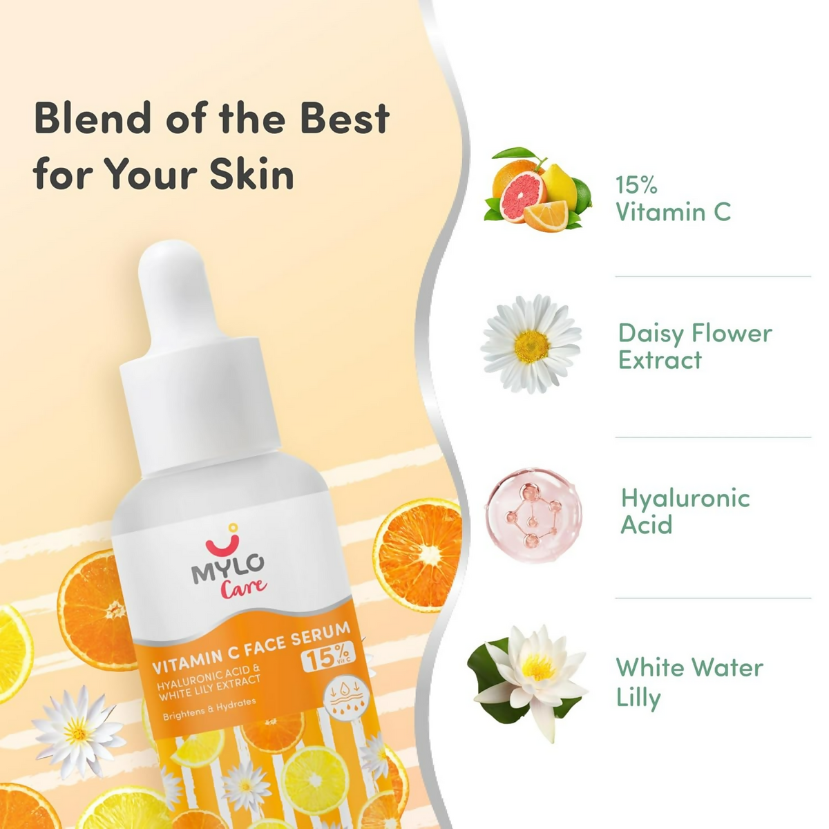 Mylo Care 15% Vitamin C Face Serum | Grocsy