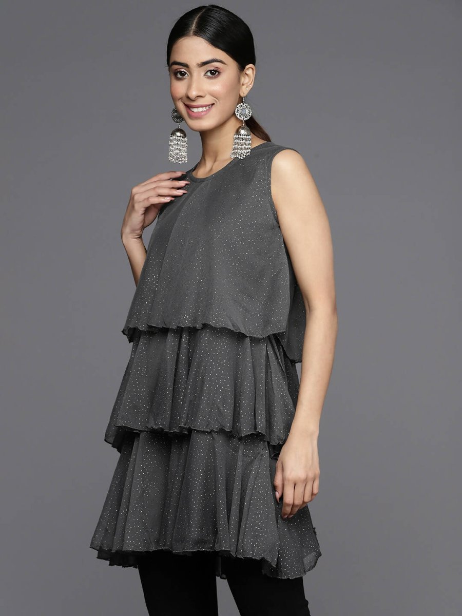 Ahalyaa Women's Traditional wear Tunic - Grey | Grocsy