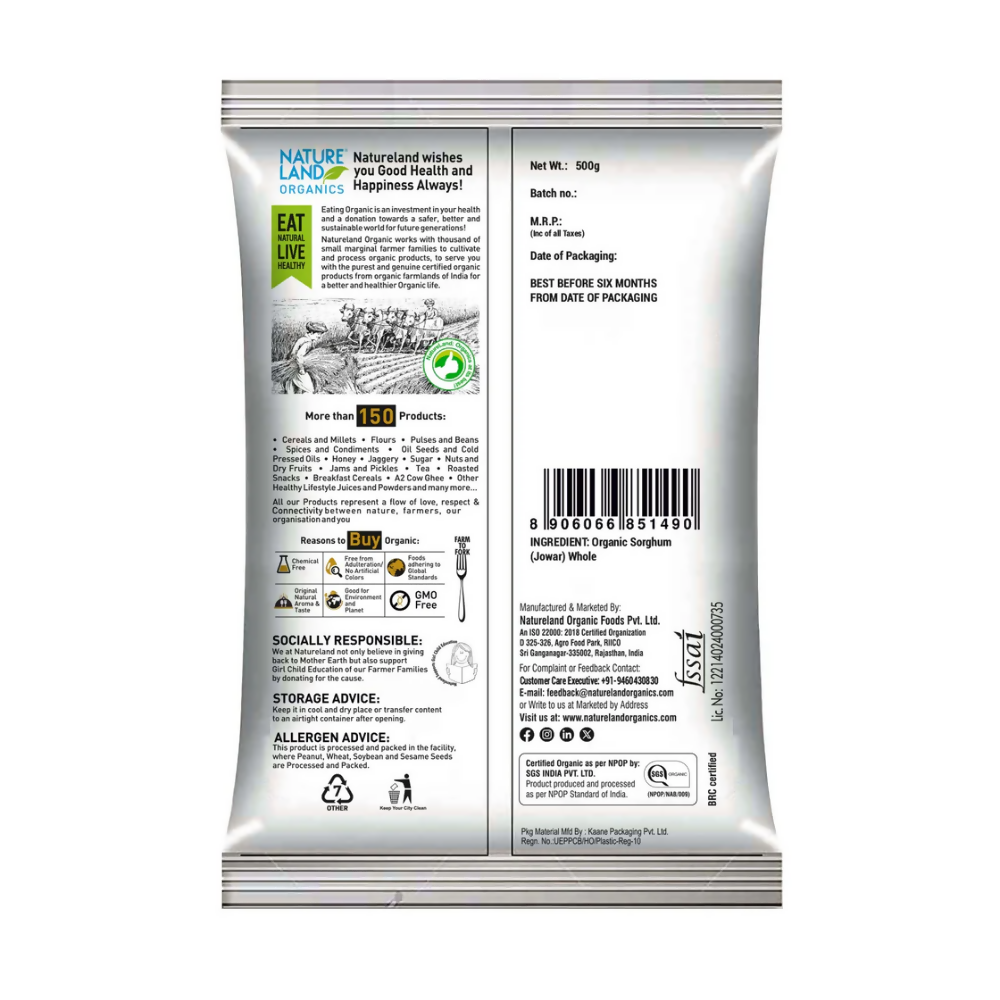 Nature Land Organics Sorghum Flour | Grocsy