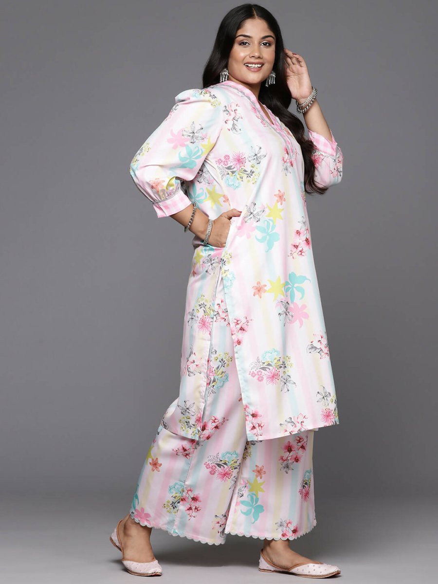 Ahalyaa Women's Traditional wear Kurta Set - Pink | Grocsy