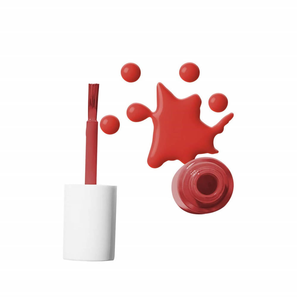 MYGLAMM LIT Flawless Texture Nail Enamel - Boi Bye - Red Shade (7 Ml) | Grocsy