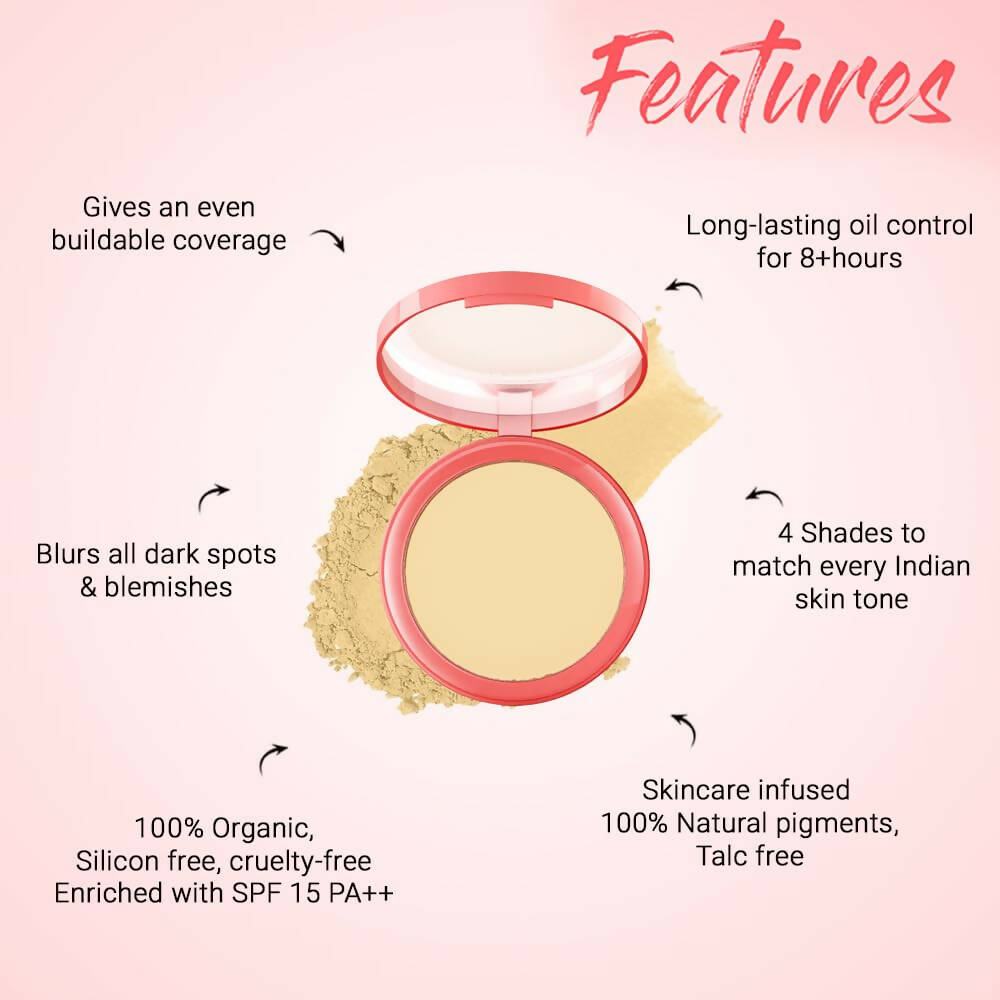 Biotique Natural Makeup Pressed Magicompact Powder - Seashell | Grocsy