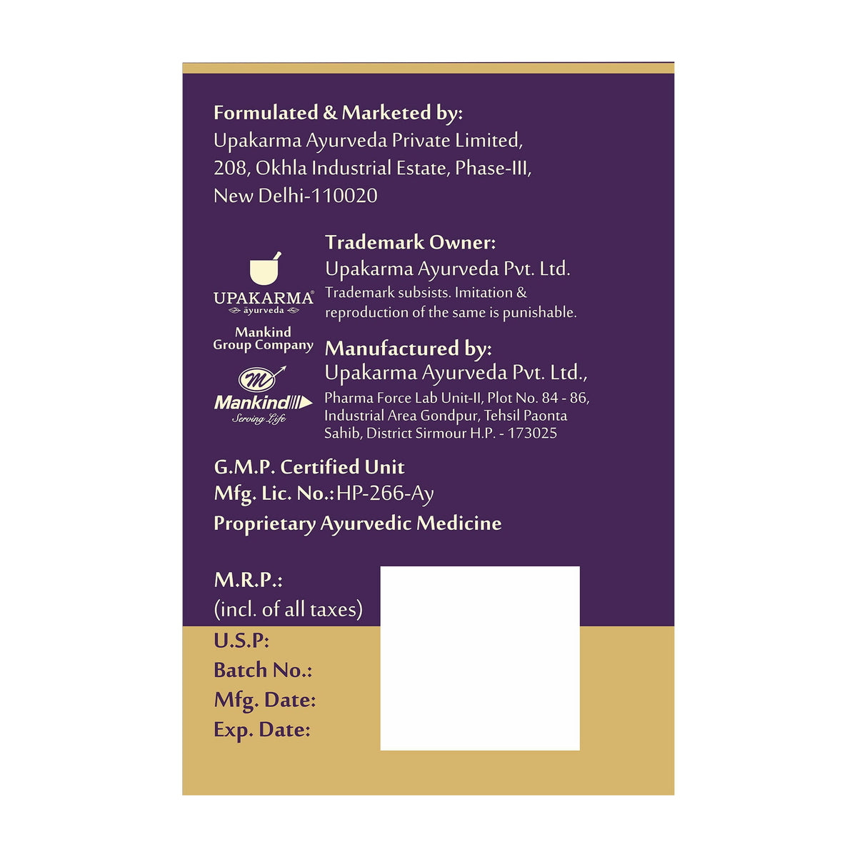 Upakarma Ayurveda Ashwagandha Gold Capsules | Grocsy