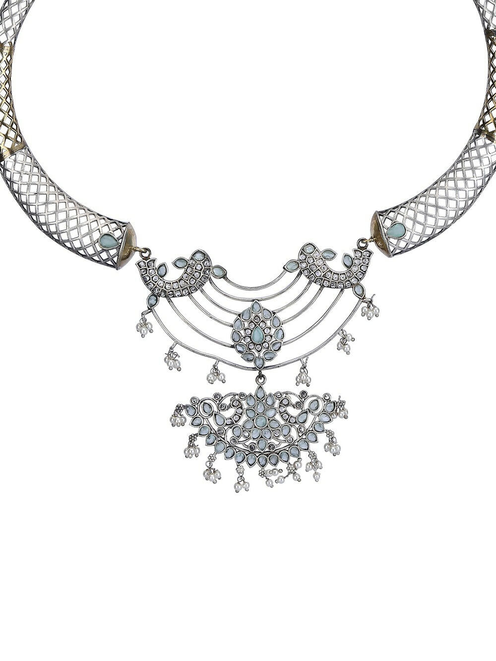 Joban Fashion Women Handcrafted Dual Tone Set Of Necklace & Earrings | Grocsy