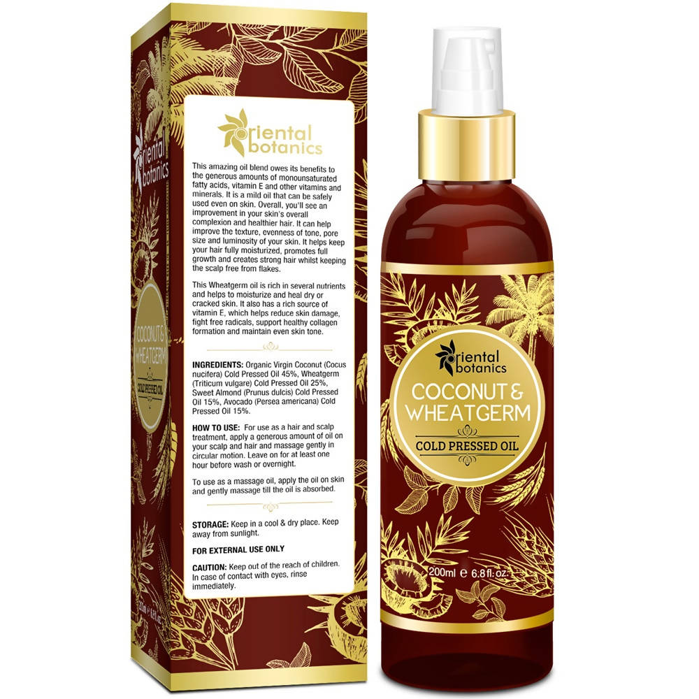 Oriental Botanics Coconut & Wheatgerm Cold Pressed Oil | Grocsy
