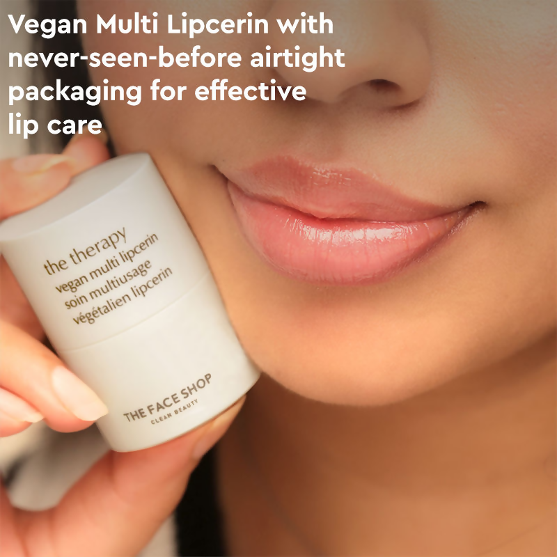 The Face Shop The Therapy Lipcerin, 12HR Moisture Lip Mask, Balm & Scrub | Grocsy