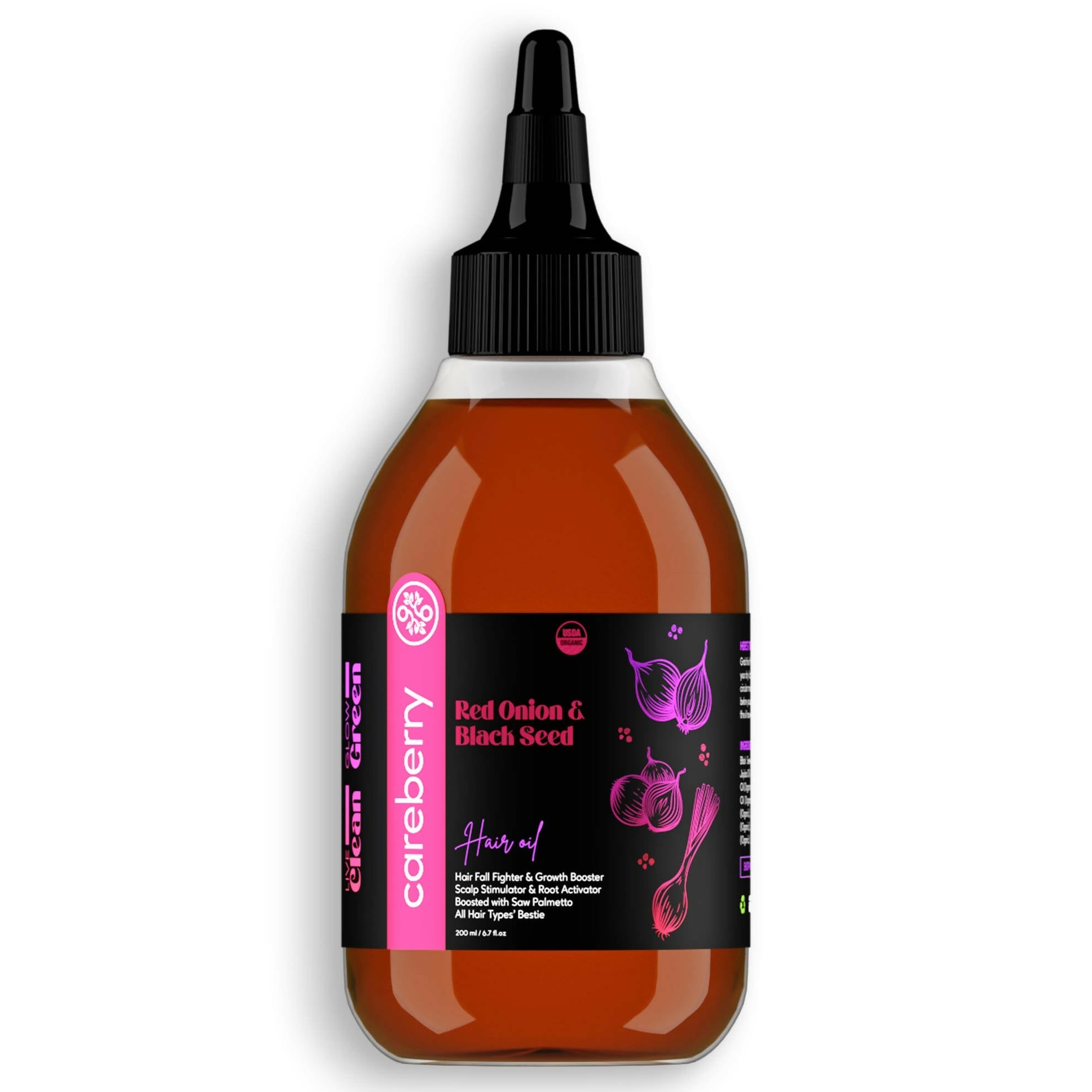Careberry 100% Organic Red Onion & Black Seed Extract Oil | Grocsy