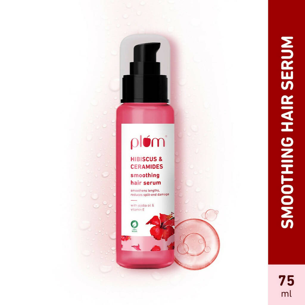 Plum Hibiscus & Ceramides Smoothing Hair Serum | Grocsy