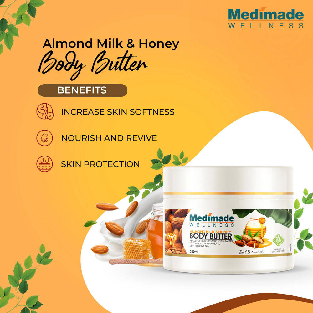 Medimade Wellness Almond Milk & Honey Body Butter | Grocsy
