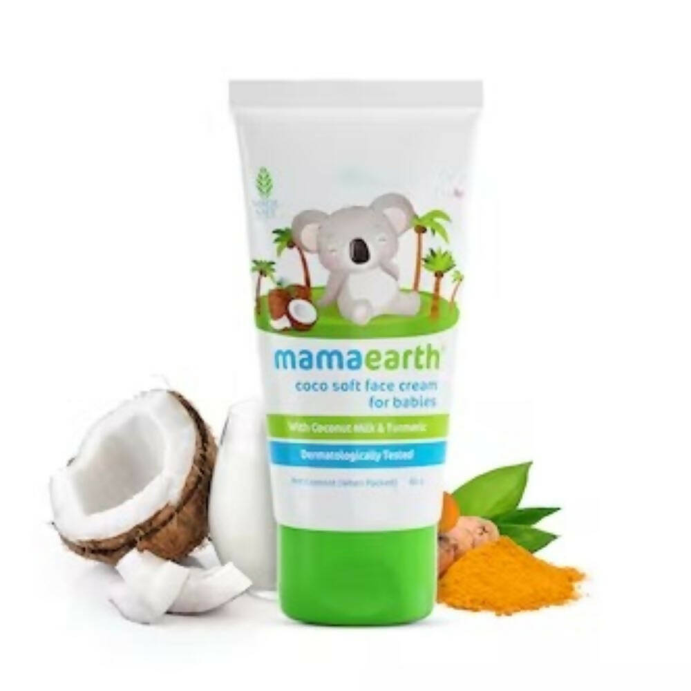 Mamaearth Coco Soft Face Cream With Coconut Milk & Turmeric For Babies | Grocsy