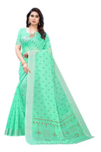 Vamika Green Chanderi Designer Saree (DIYA GREEN) | Grocsy