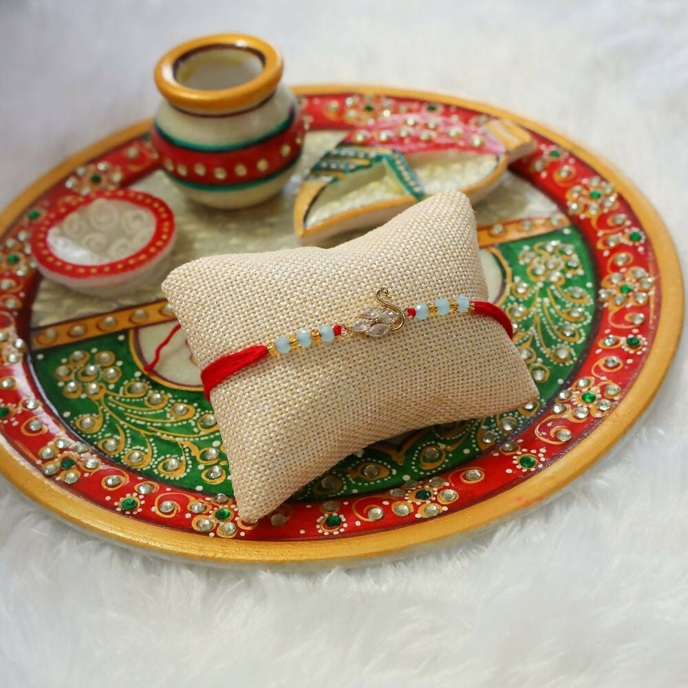 Indianvibez Ad Stone Fancy Rakhi | Grocsy