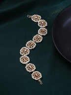 NVR Women's Gold-Polished Traditional Trending Matha Patti | Grocsy