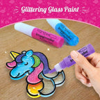 Imagimake Window Art Princess & Unicorn Suncatcher Kit Unicorn Toys for Girls Age 5-8 Craft Kits | Grocsy