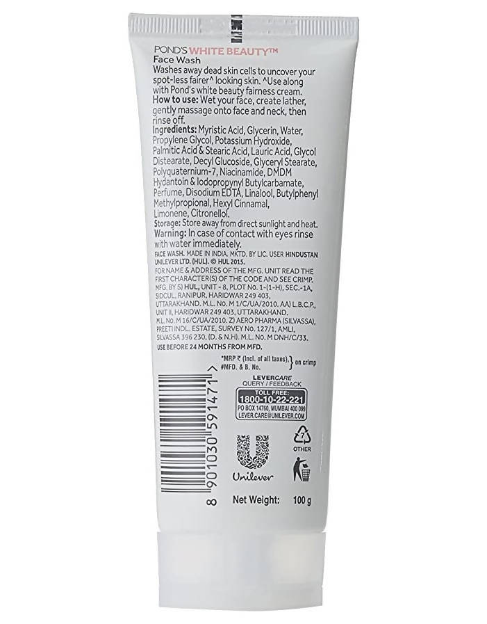 Ponds White Beauty Spot-Less Fairness Face Wash with Micro Foam | Grocsy