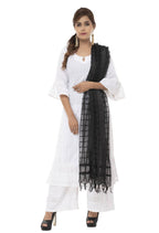 Mominos Fashion Black Cotton Square Dupatta | Grocsy