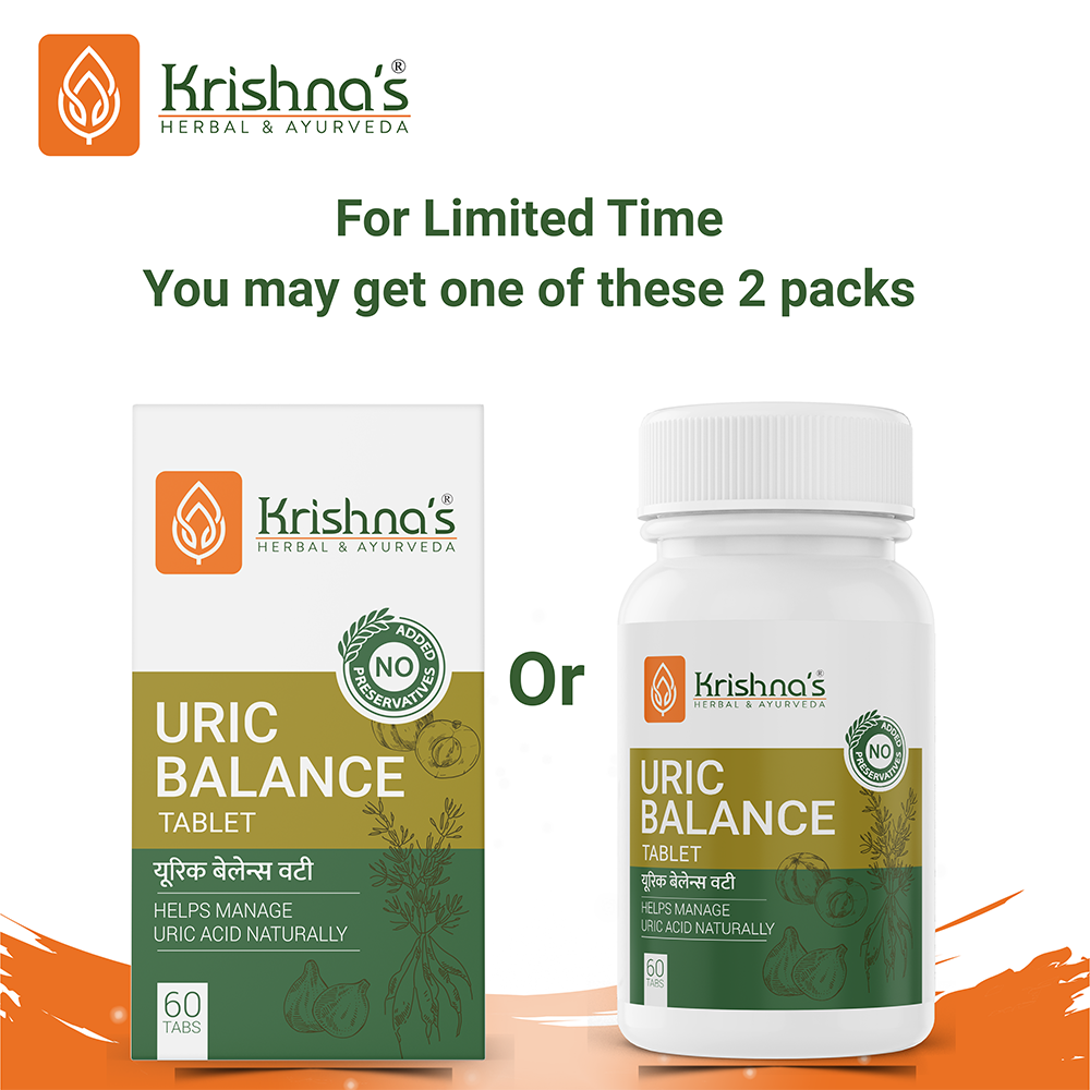 Krishna'S Herbal & Ayurveda Uric Balance Tablets | Grocsy