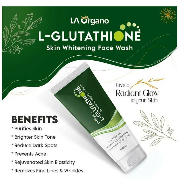 LA Organo L-Glutathione Skin Whitening Face Wash | Grocsy