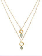 Ruby Raang Green Aventurine & Kundan Necklace | Grocsy