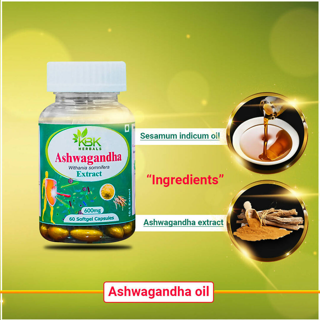 KBK Herbals Ashwagandha Extract Capsules | Grocsy