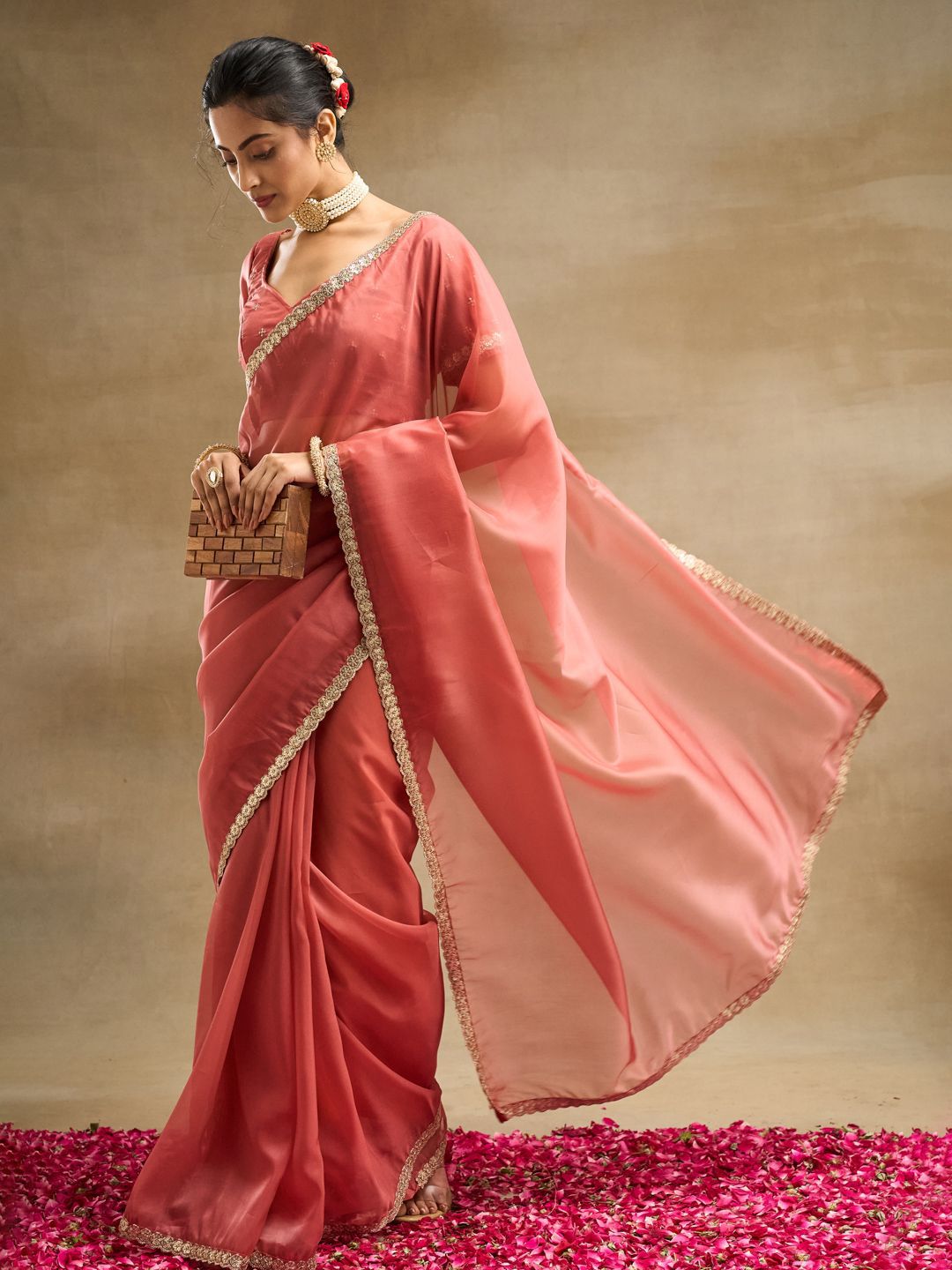 kasee Organza Saree | Grocsy