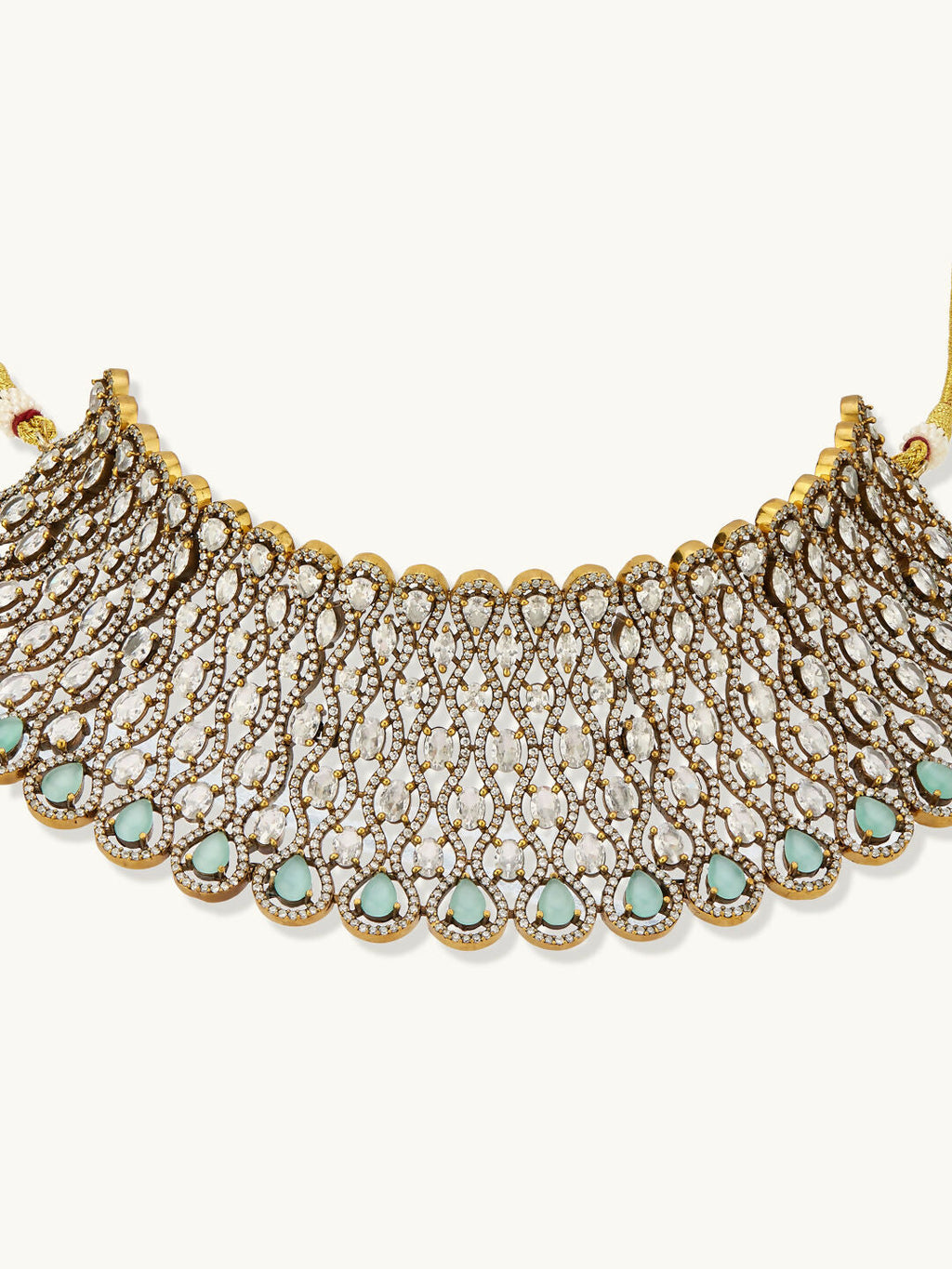 Nuyug 22k Gold-Plated Zircon Choker Set | Grocsy