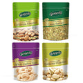 Happilo Premium Dry Fruits Combo (California Almonds, Raisins, Whole Cashews, Roasted Pistachios) | Grocsy