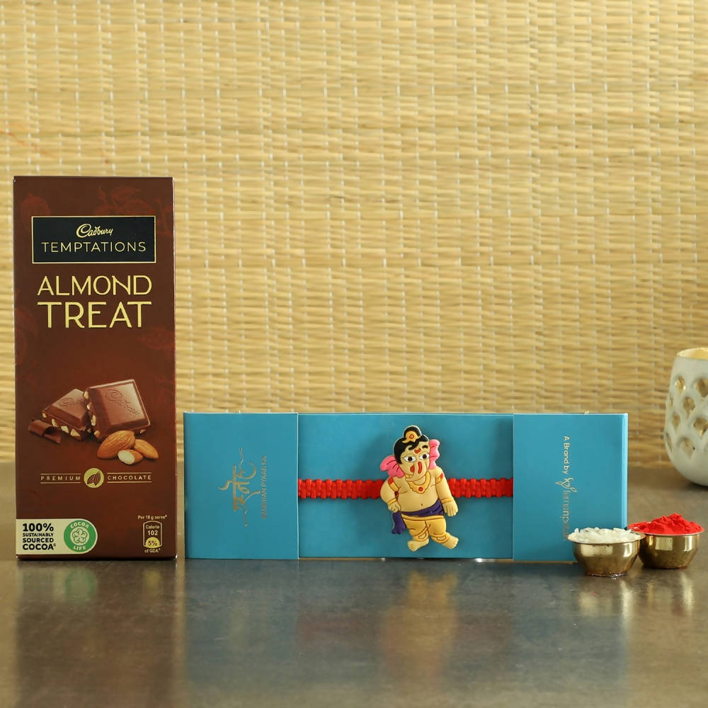 Ganesha Kids Rakhi & Cadbury Temptations | Grocsy