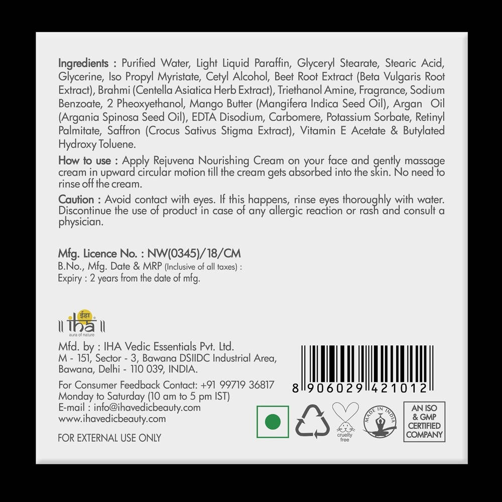 Iha Rejuvena Nourishing Cream | Grocsy
