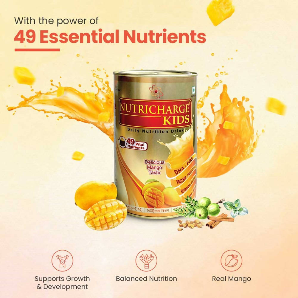 Nutricharge Kids Daily Nutrition Powder- Mango | Grocsy