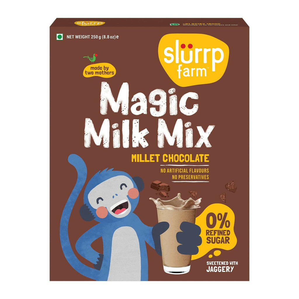 Slurrp Farm Chocolate Milk Mix Sweetened with Jaggery Powder | Grocsy