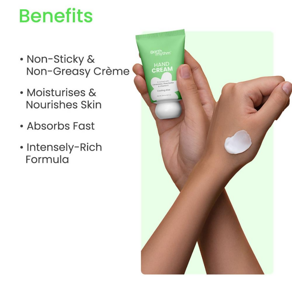 Earth Rhythm Cooling Aloe Hand Cream Enriched with Ceramide | Grocsy