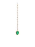 Ruby Raang Green Tear Drop Green Meenakari Maang Tikka | Grocsy