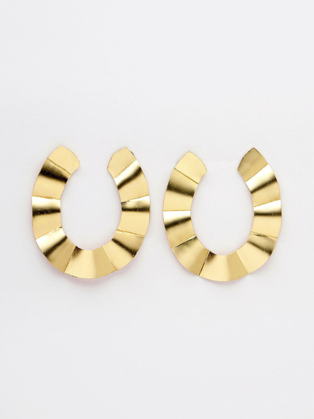 NVR Women Gold-Polished Contemporary Drop Earrings