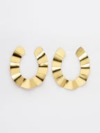 NVR Women Gold-Polished Contemporary Drop Earrings