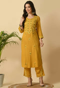 Joban Fashion Mustard Cotton Rayon Kurta Set | Grocsy