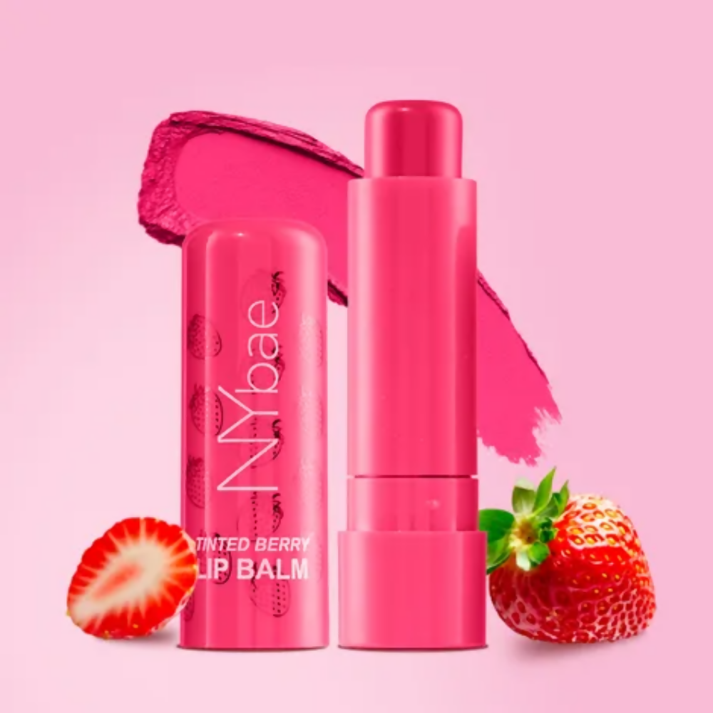 NY Bae Tinted Berry Lip Balm - Soft, Plump & Natural Red Tint | Grocsy