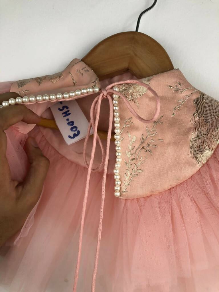 Pink Cow Fashions Peach Shrug With Frill | Grocsy