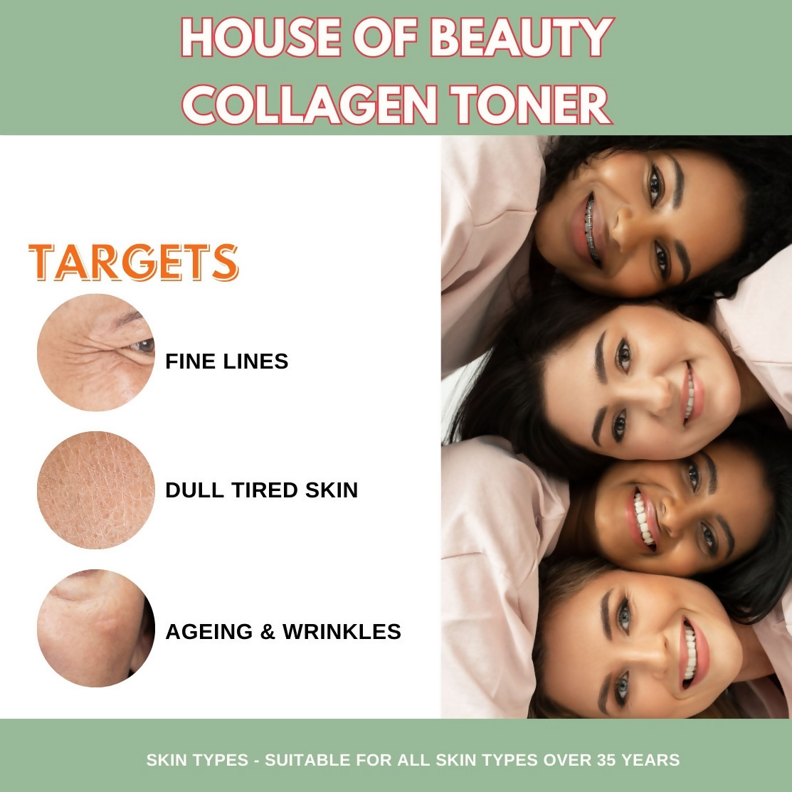 House of Beauty Mature Skin Collagen Toner | Grocsy