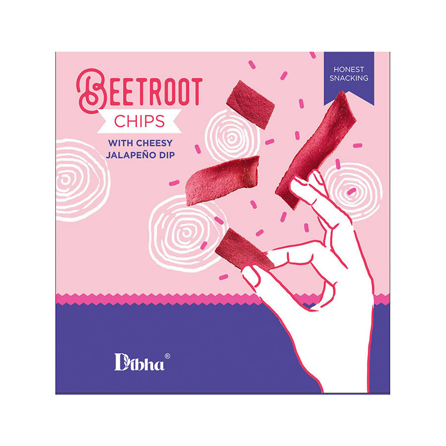 Dibha Beetroot Chips with Cheesy Jalapeno Dip | Grocsy