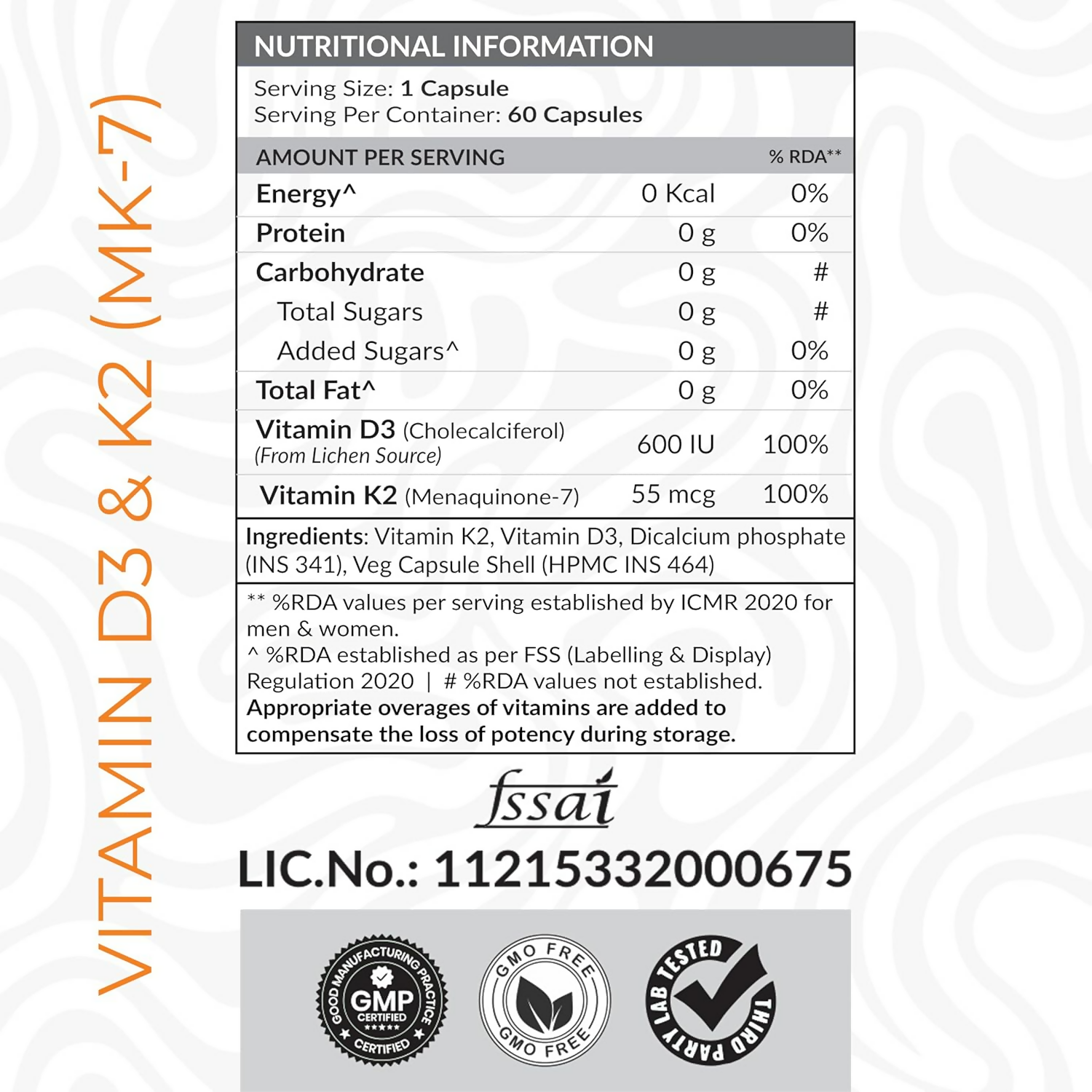 As-It-Is Atom Vitamin D3 & K2 (Mk-7) Veg Capsules | Grocsy